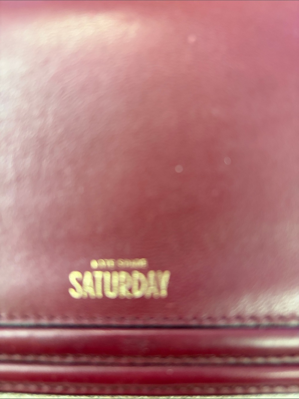 Kate Spade Saturday Burgundy Leather Wallet Clutch GUC approx 7.5x5x.7 - Picture 2 of 10